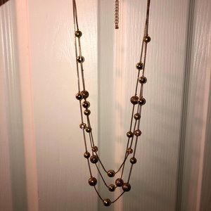 Gold long necklace